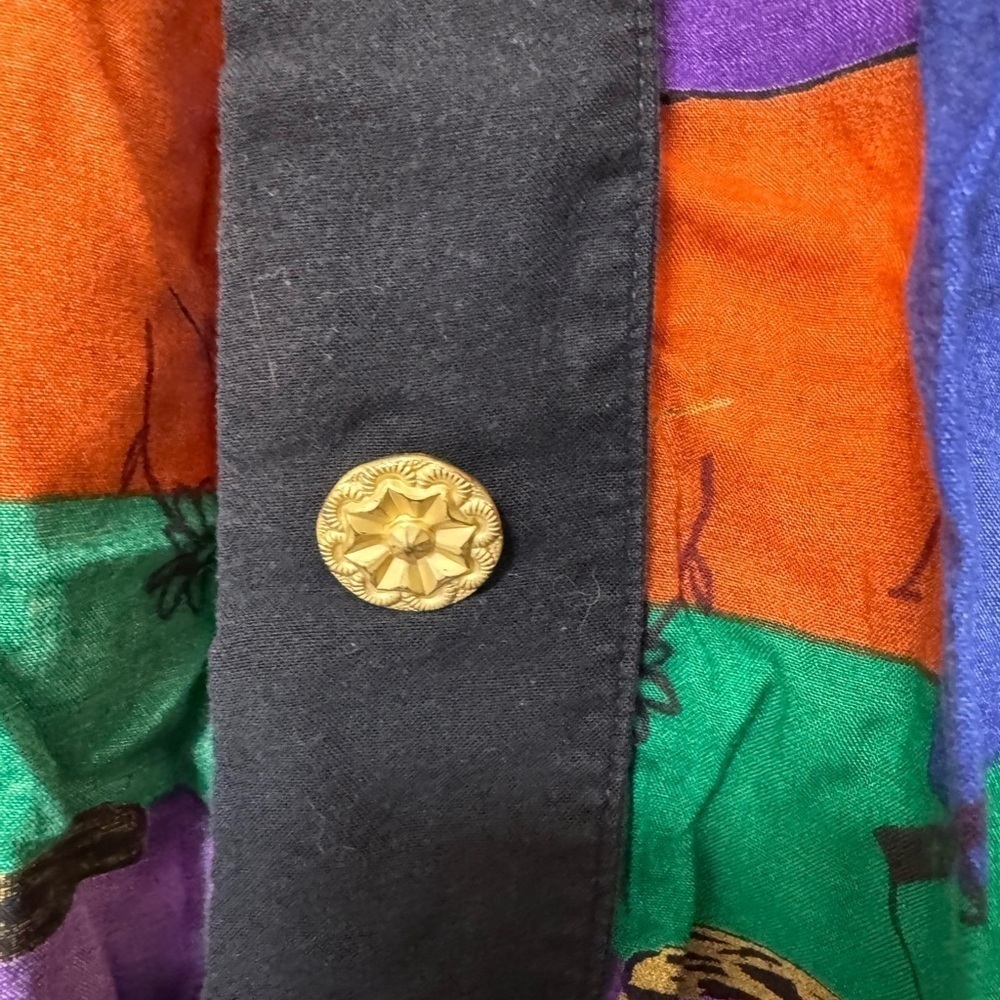 SHARON ANTHONY Vintage Art To Wear Cardigan Bold Boho Artsy Buttons - Picture 7 of 11